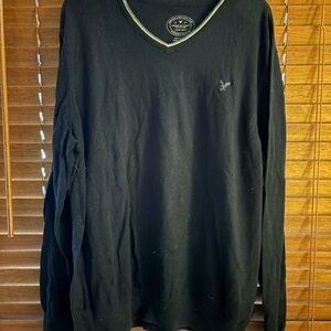 Vintage American Eagle Outfitters Navy V-Neck Sweater